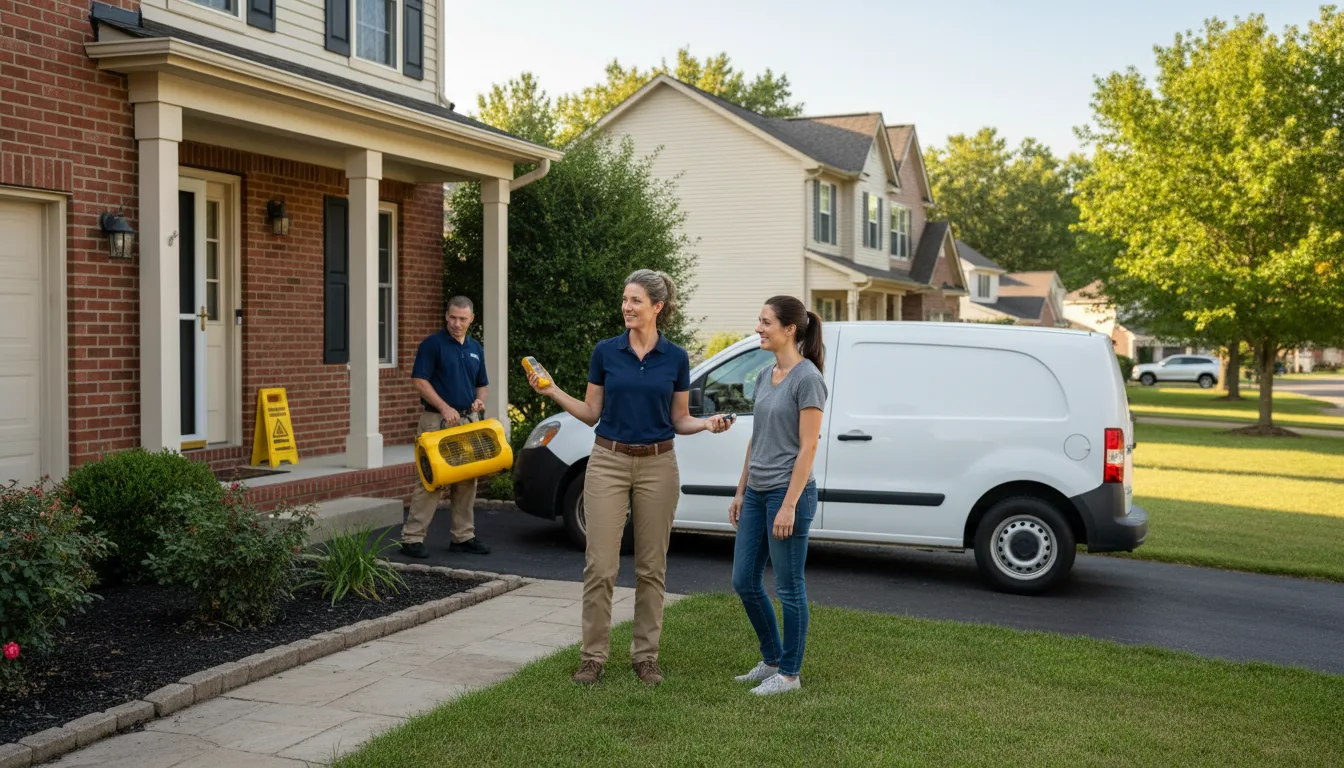 Residential water damage restoration in Jarales, NM